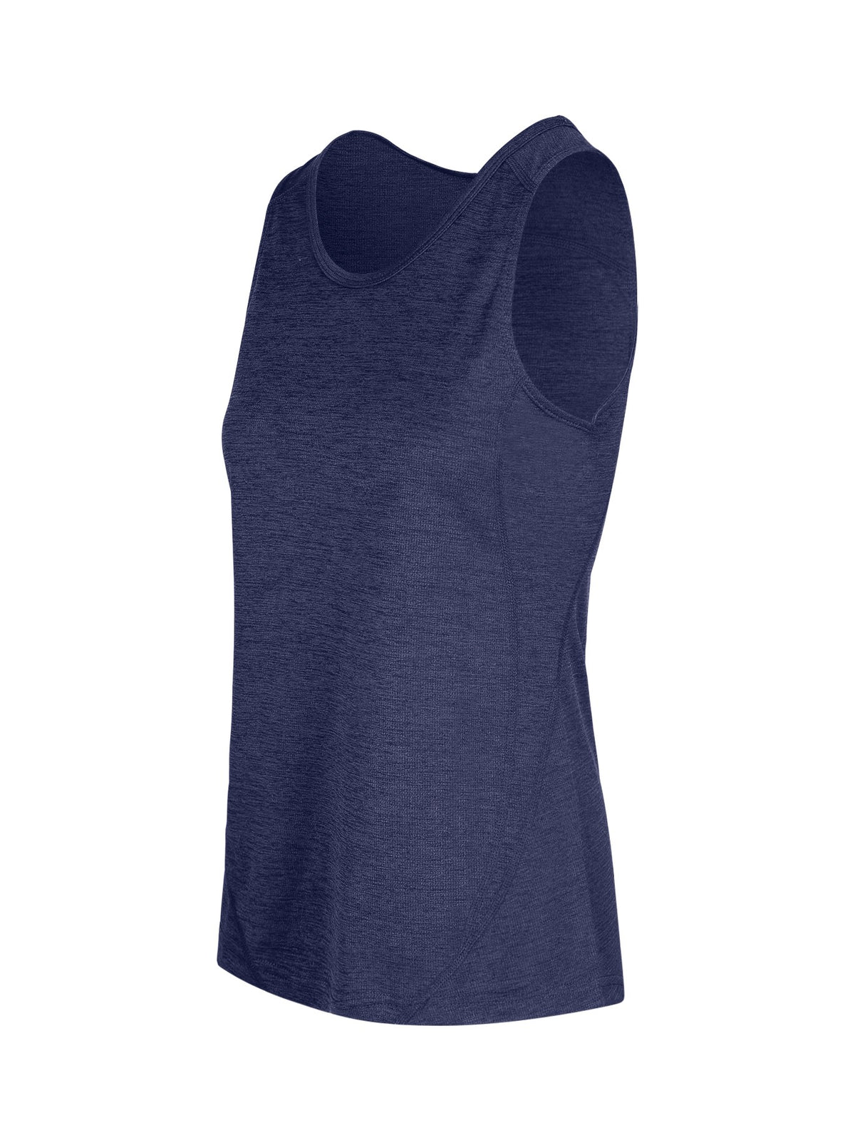 Womens' Challenger 100% polyester singlet - Navy Marl - Side