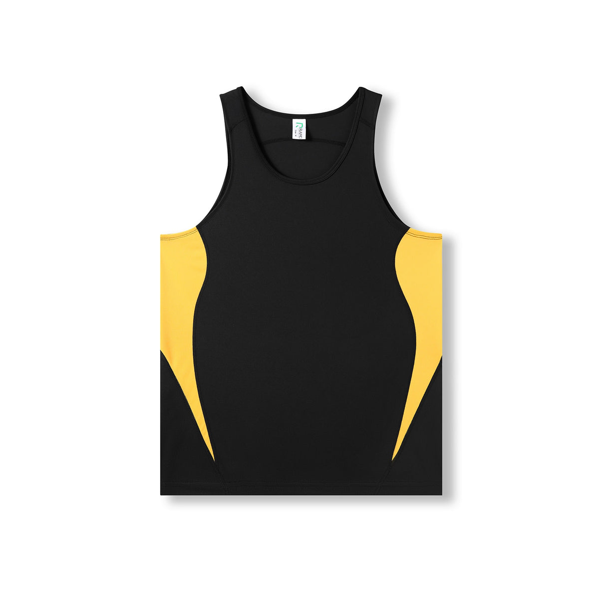 Mens Accelerator Cool Dry Singlet - Black/Gold - Front