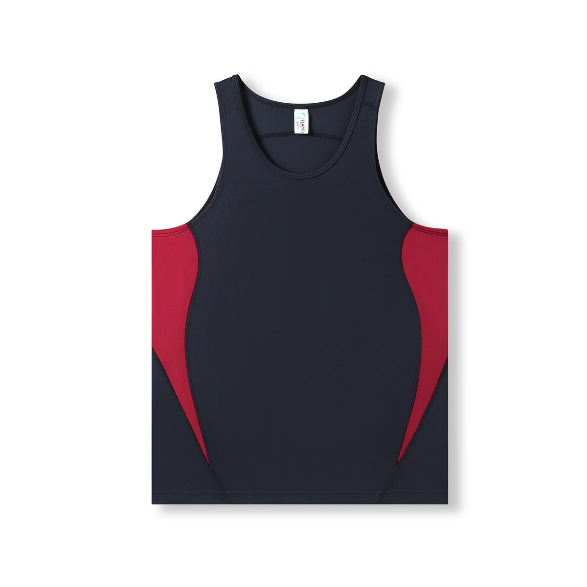 Mens Accelerator Cool Dry Singlet - Navy/Red - Front