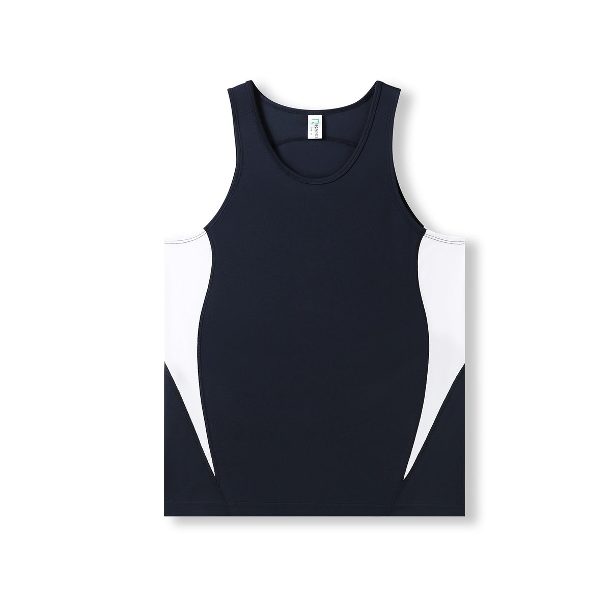 Mens Accelerator Cool Dry Singlet - Navy/White - Front