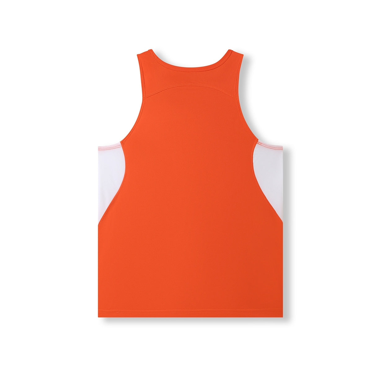 Mens Accelerator Cool Dry Singlet - Orange/White - Back