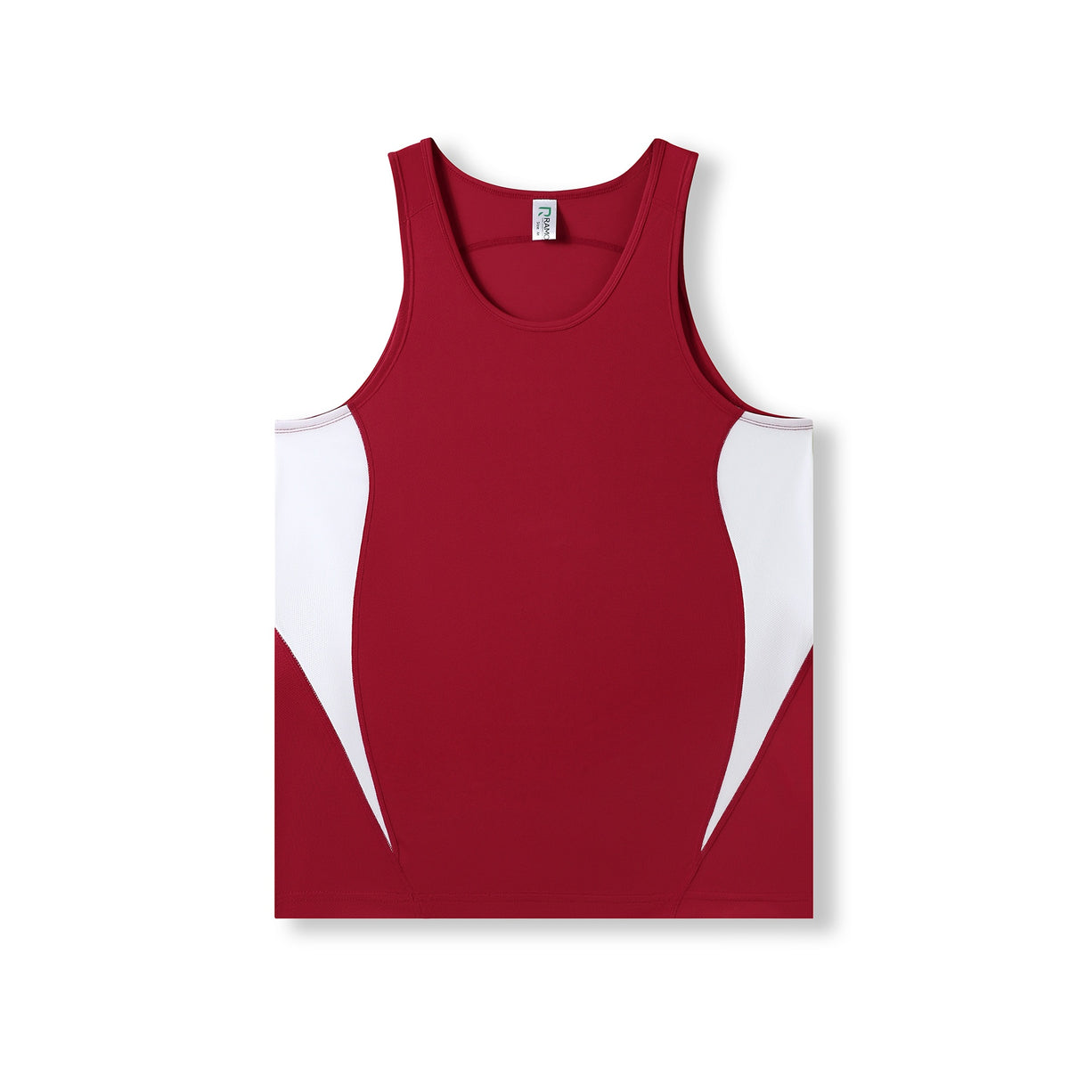 Mens Accelerator Cool Dry Singlet - Red/White - Front