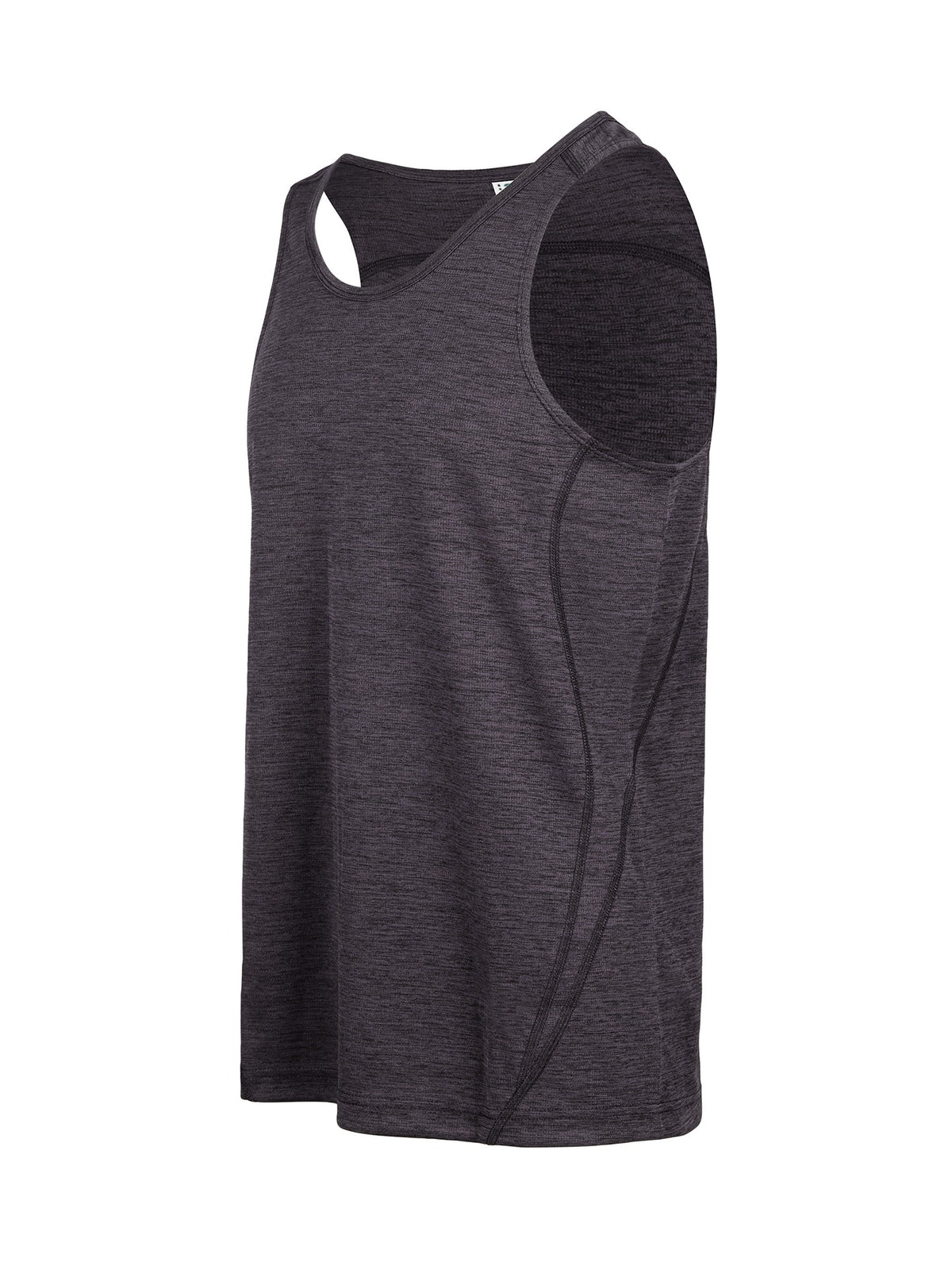 Men's Challenger 100% polyester Singlet - Dark Marl - Side