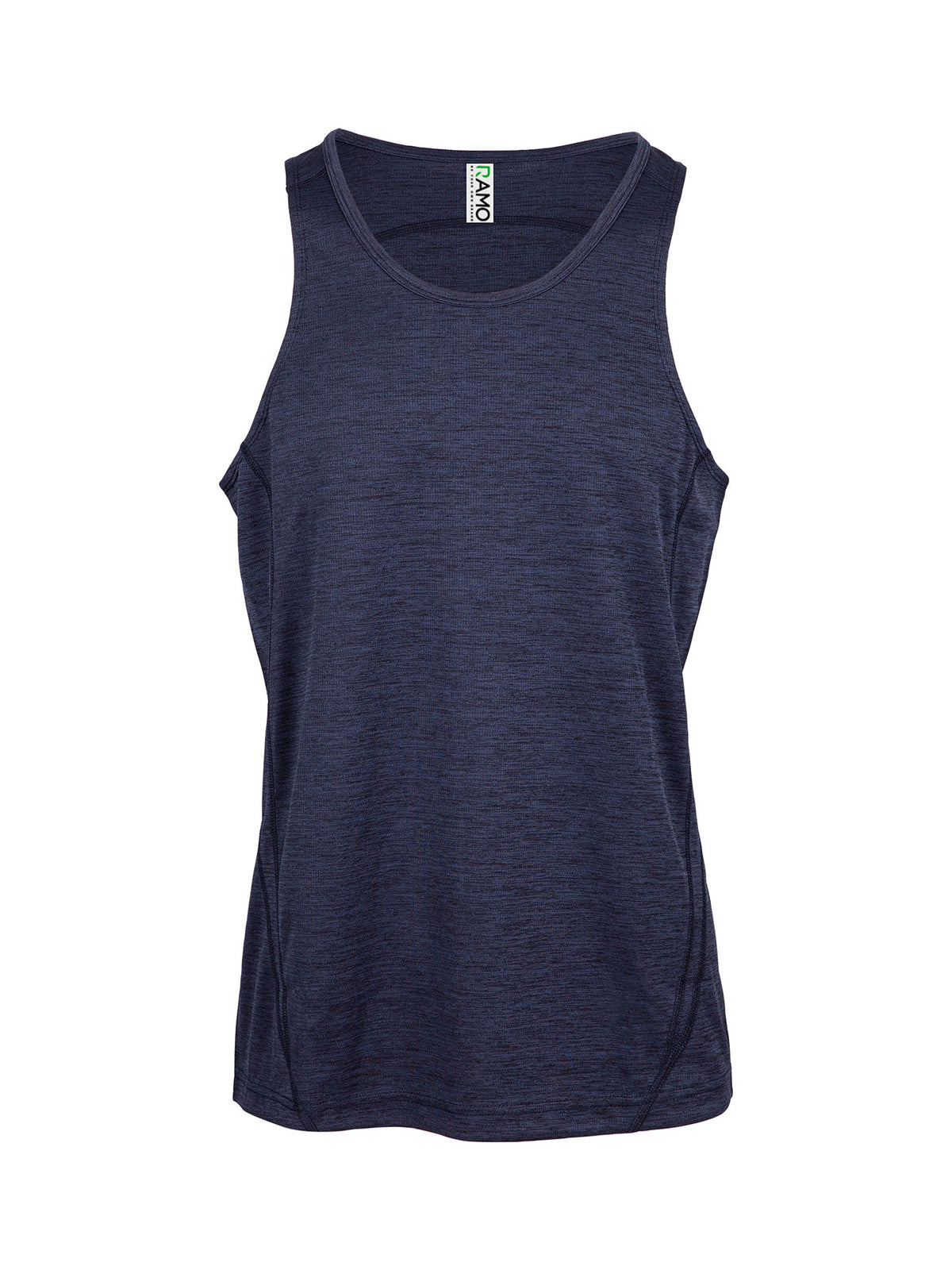 Men's Challenger 100% polyester Singlet - Navy Marl - Front