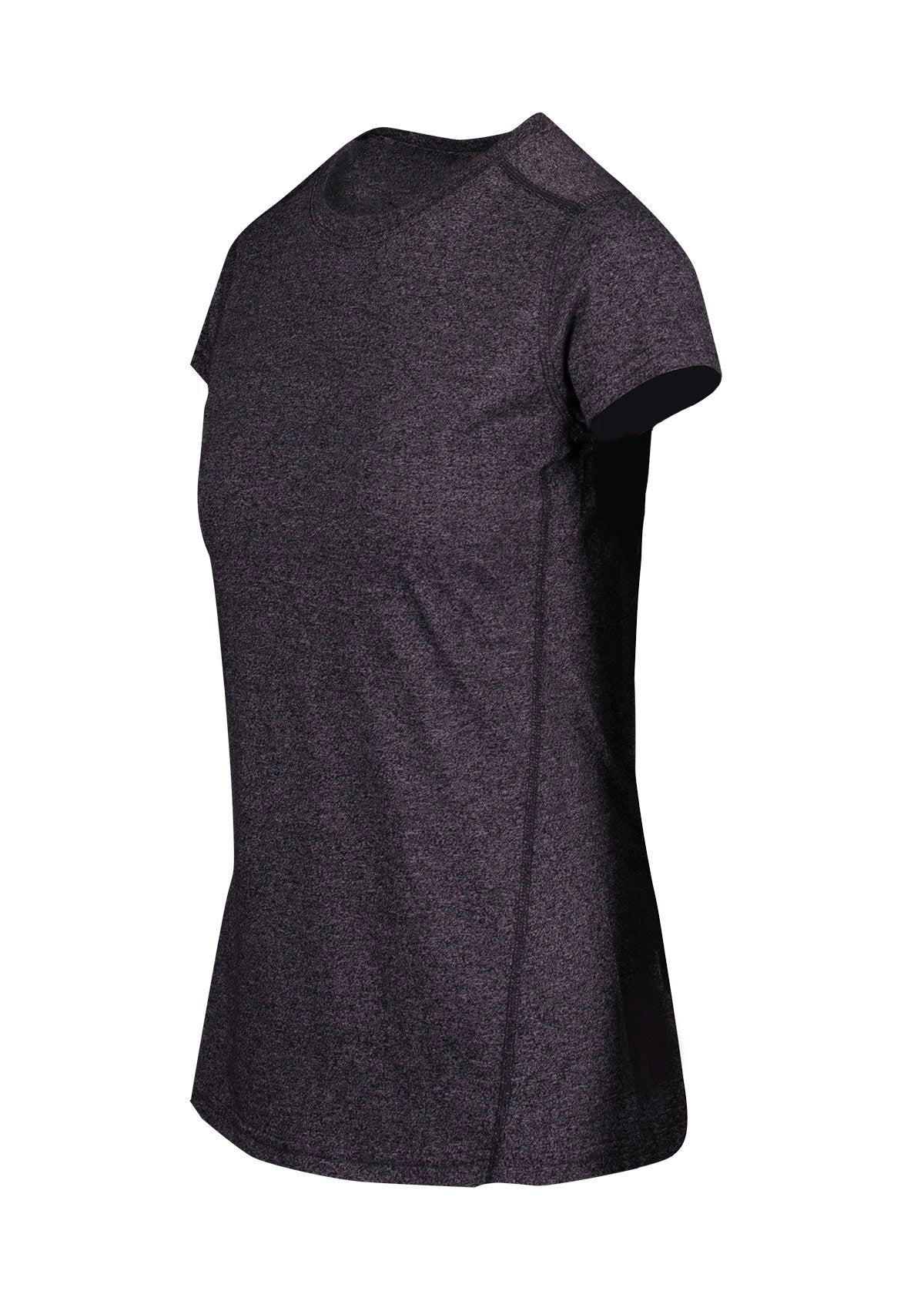 Womens Greatness Athletic T-shirt - Dark Heather - Side