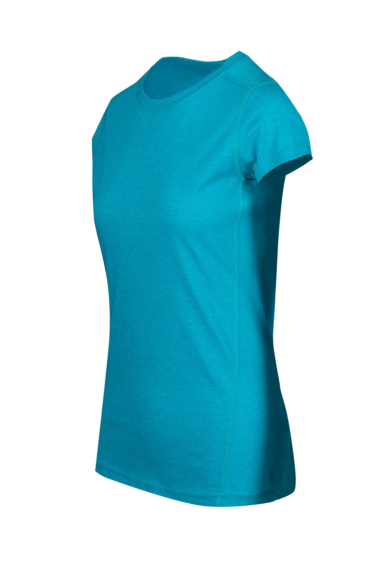 Womens Greatness Athletic T-shirt - Jade Heather - Side