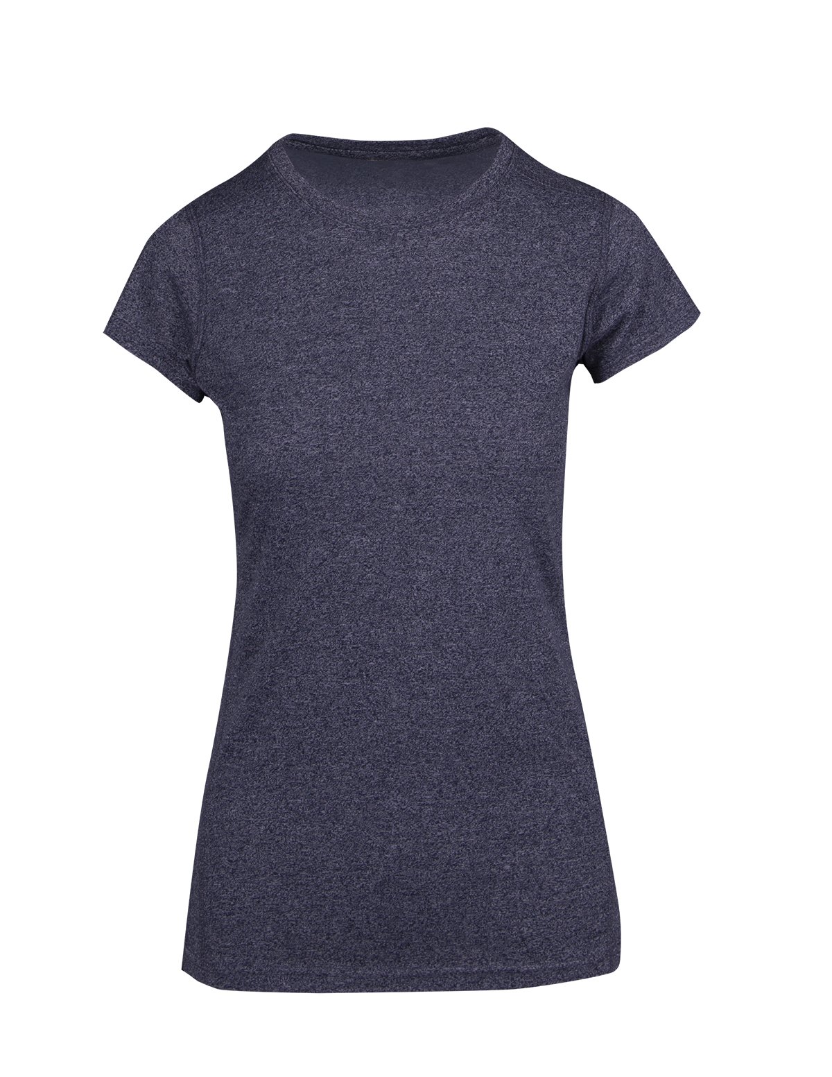 Womens Greatness Athletic T-shirt - Navy Heather - Front