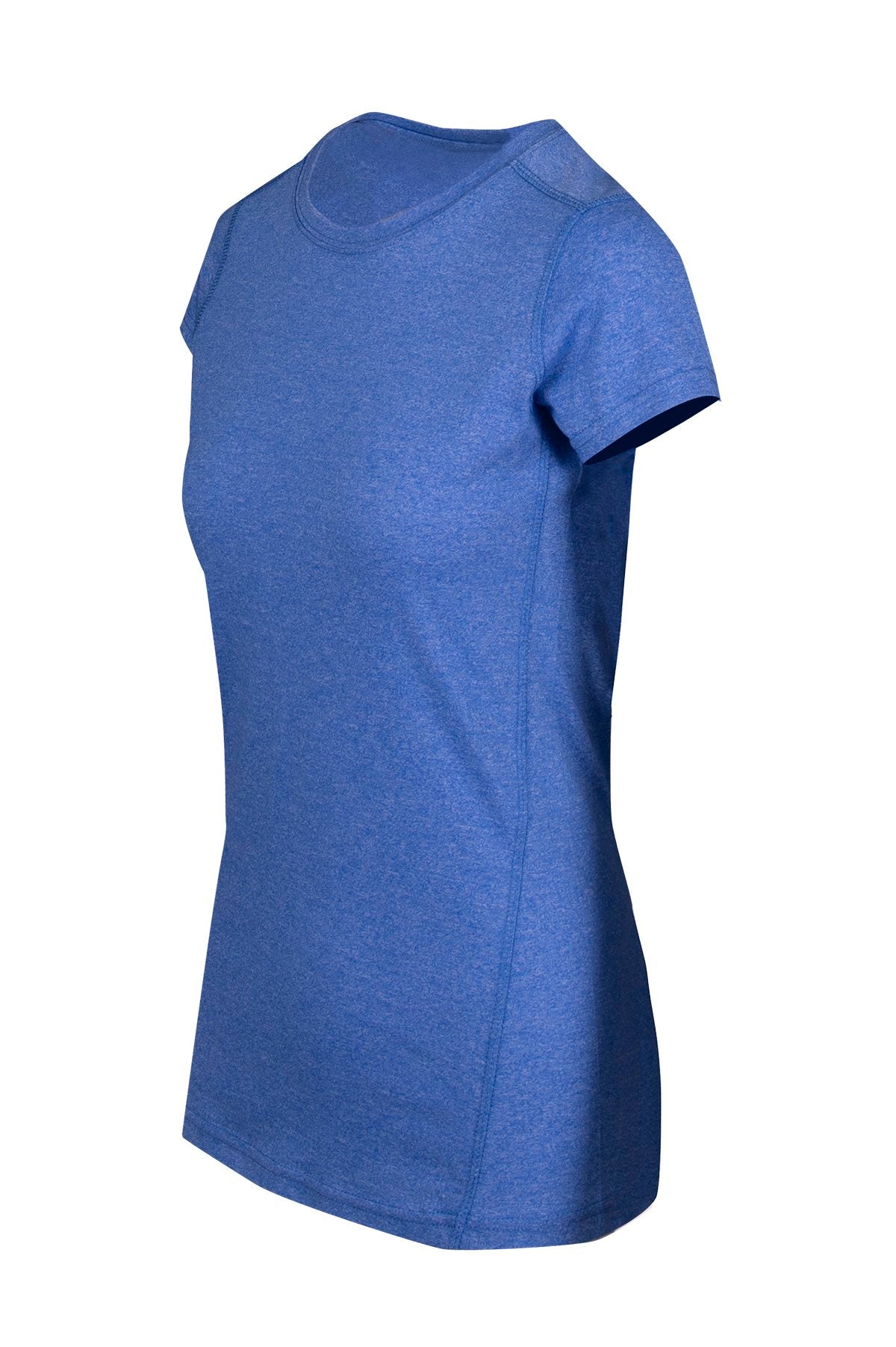 Womens Greatness Athletic T-shirt - Royal Heather - Side