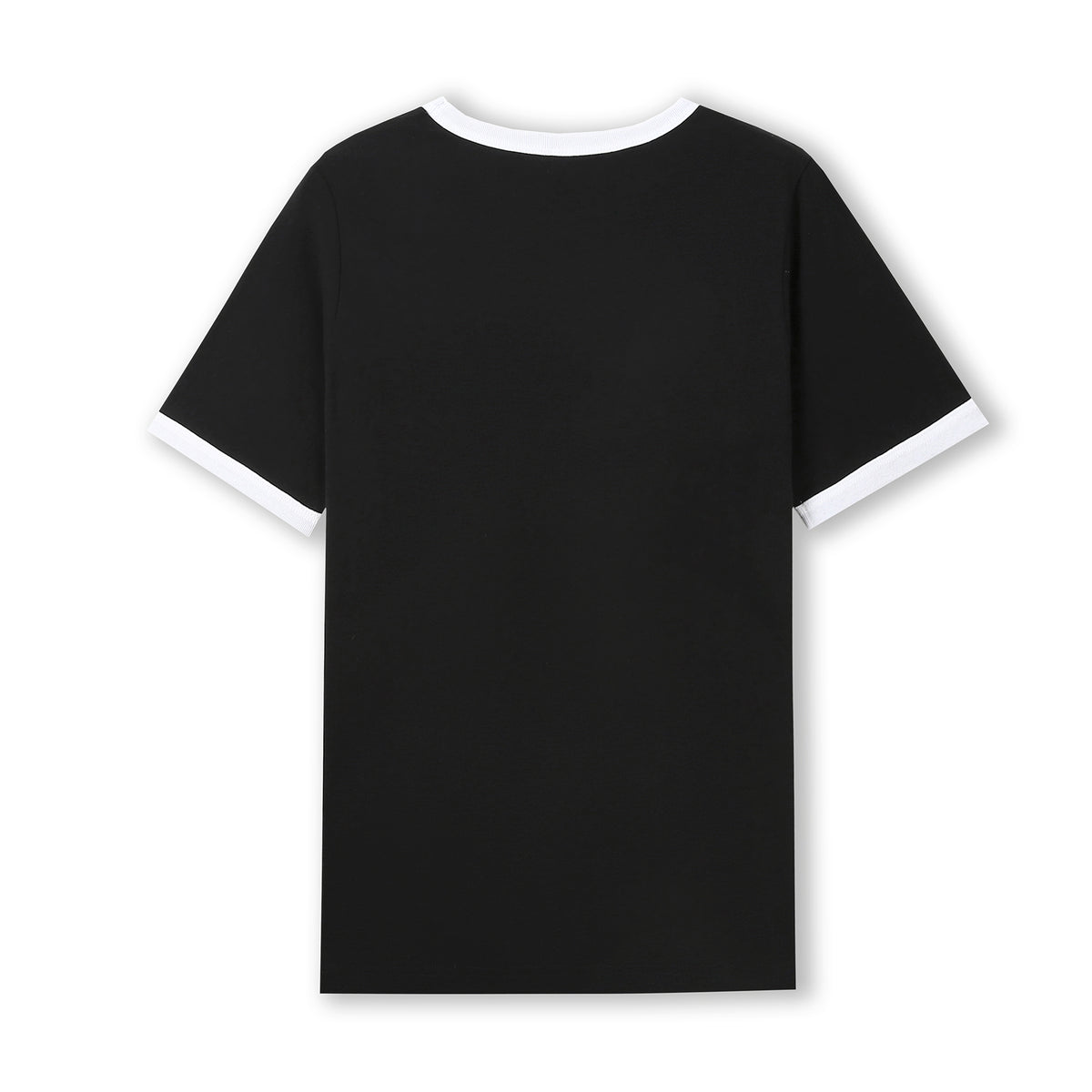 Men's / Unisex Ringer T-shirt - Black/White - Back
