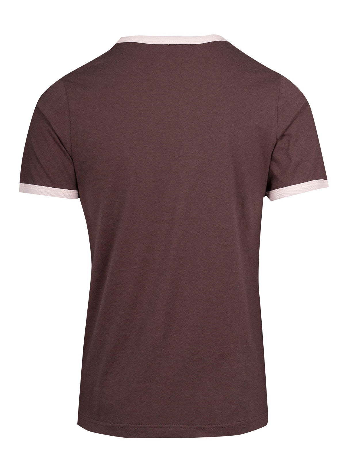 Men's / Unisex Ringer T-shirt - Brown/Bone - Back