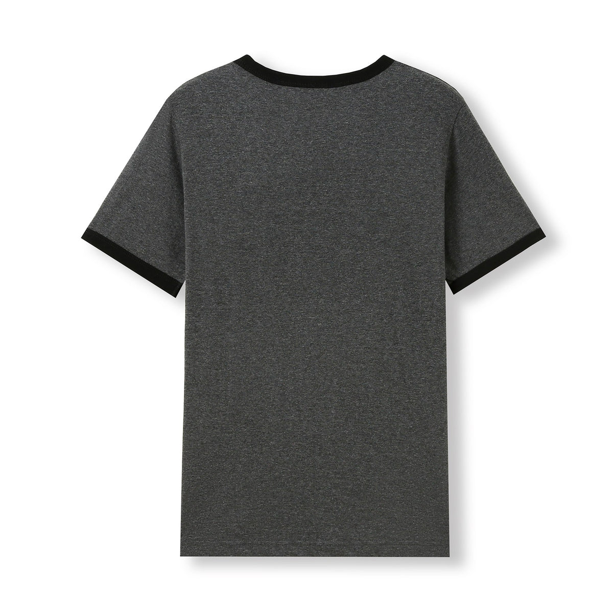 Men's / Unisex Ringer T-shirt - Dark Marl/Black - Back