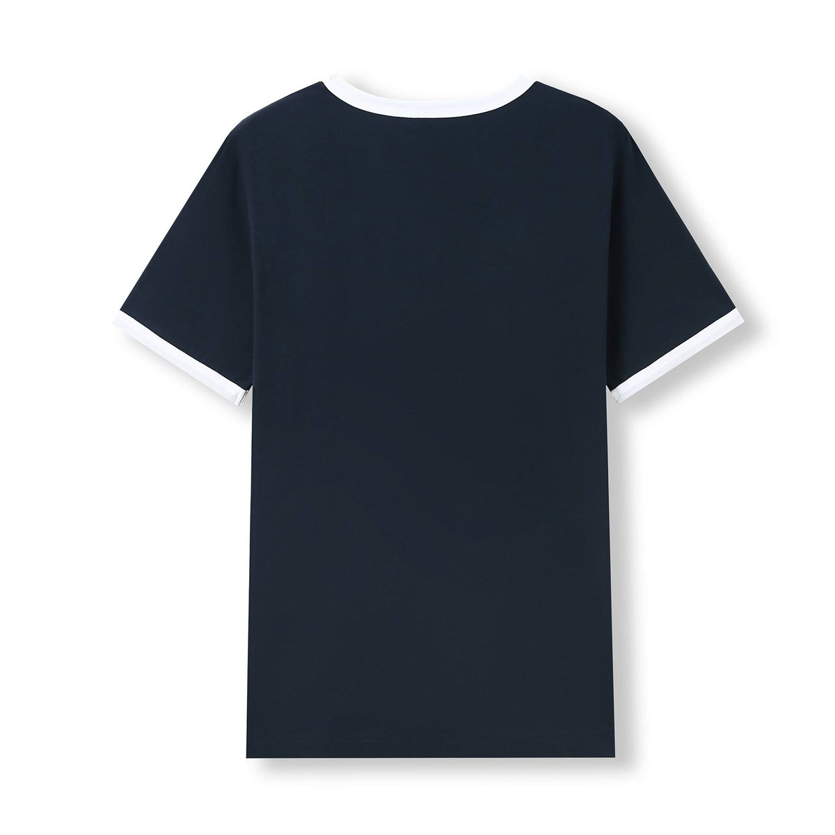 Men's / Unisex Ringer T-shirt - Navy/White - Back