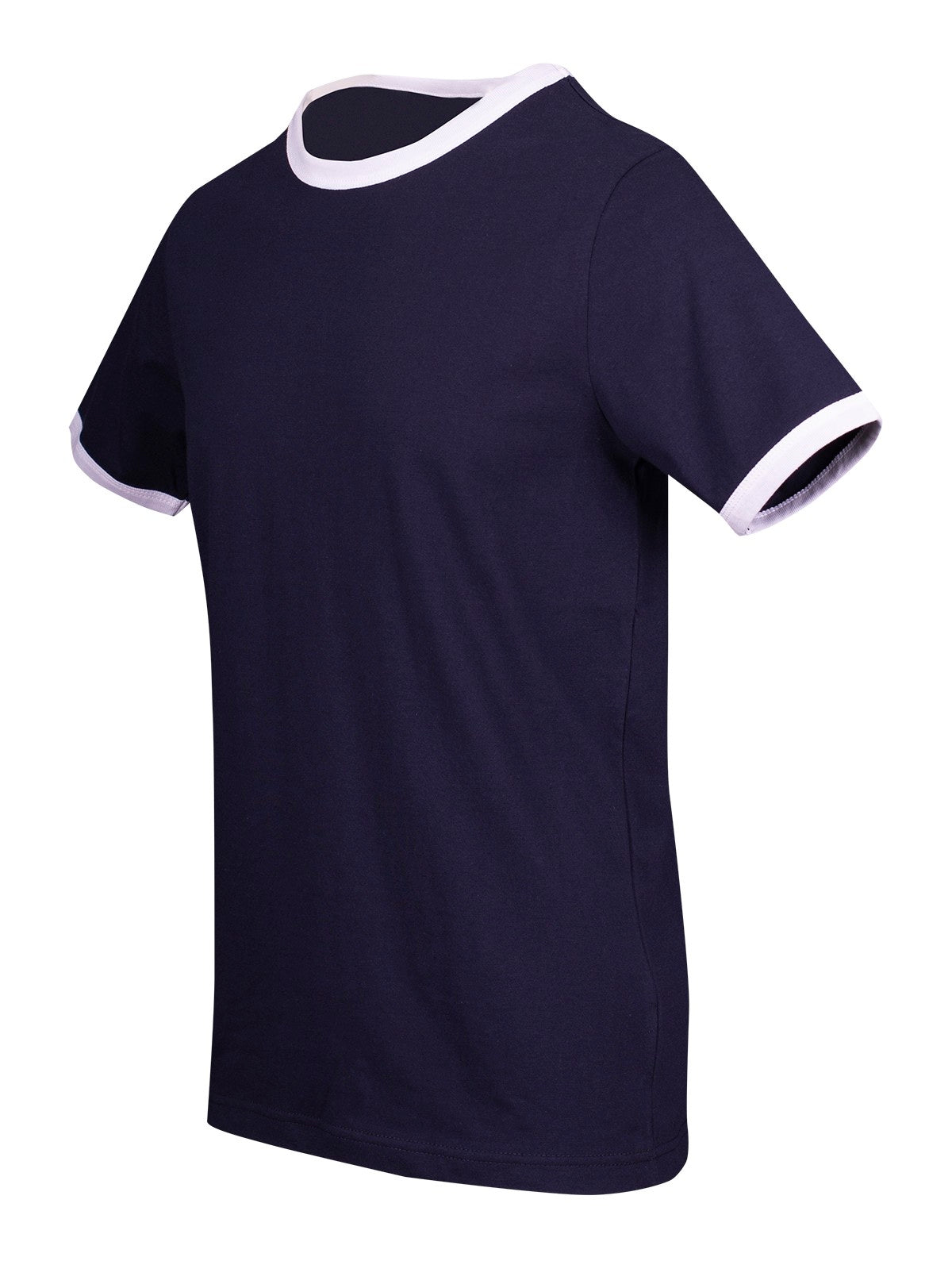Men's / Unisex Ringer T-shirt - Navy/White - Side