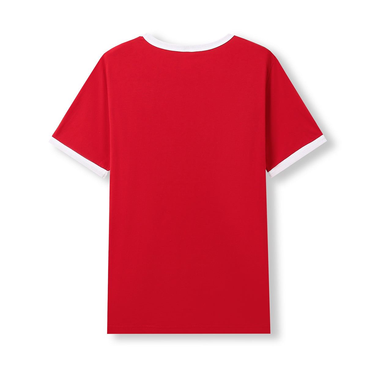 Men's / Unisex Ringer T-shirt - Red/White - Back