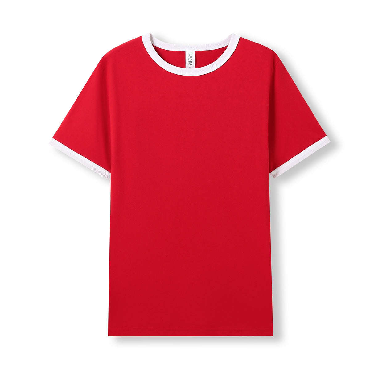 Men's / Unisex Ringer T-shirt - Red/White - Front