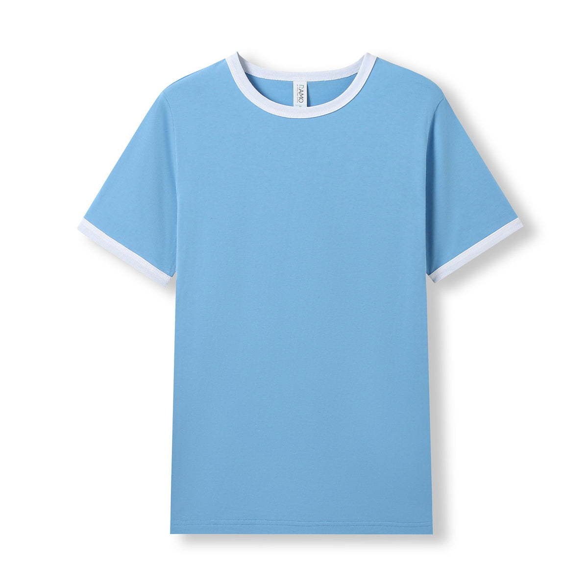 Men's / Unisex Ringer T-shirt - Sky Blue/White - Front