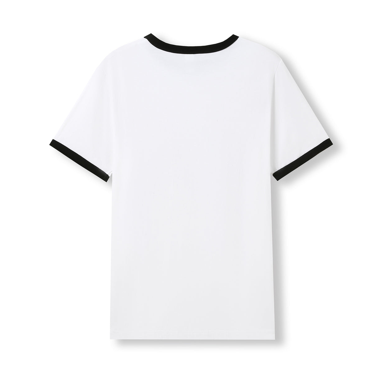 Men's / Unisex Ringer T-shirt - White/Black - Back