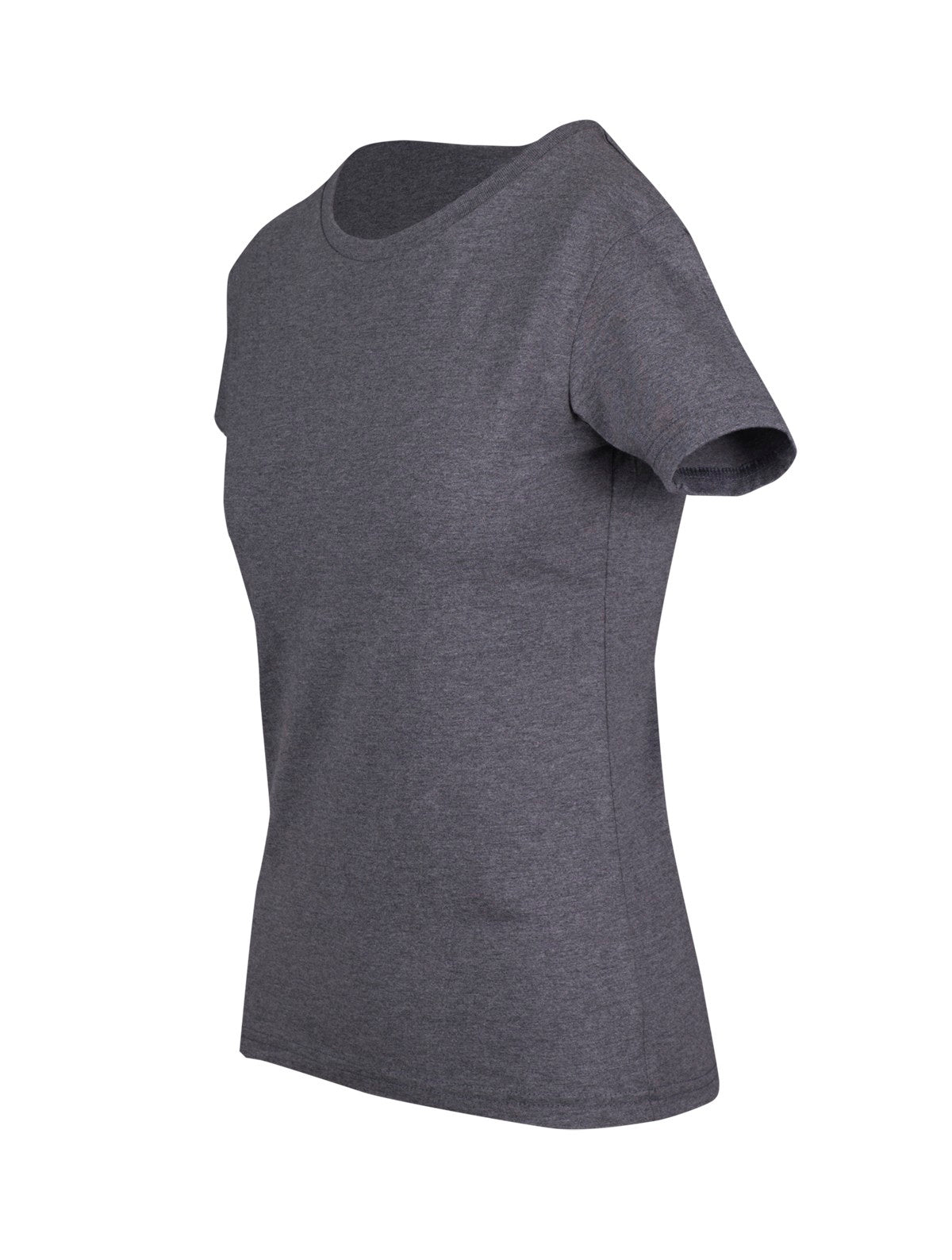 Womens Color Marl Tee - Charcoal Marl - Side