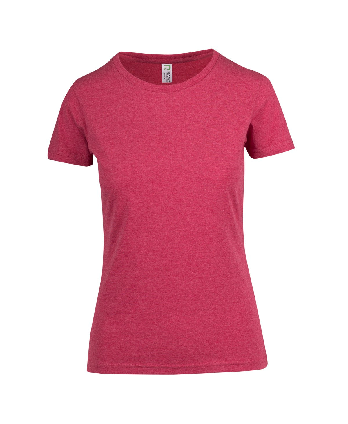 Womens Color Marl Tee - Red Marl - Front