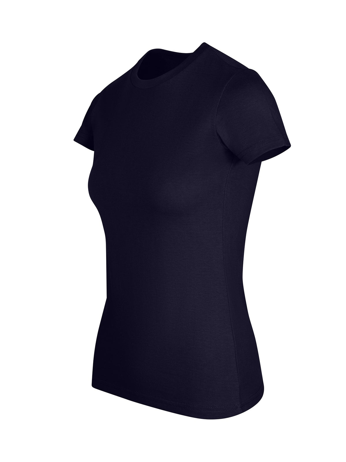 Womens Slim Fit Tee - Black - Side