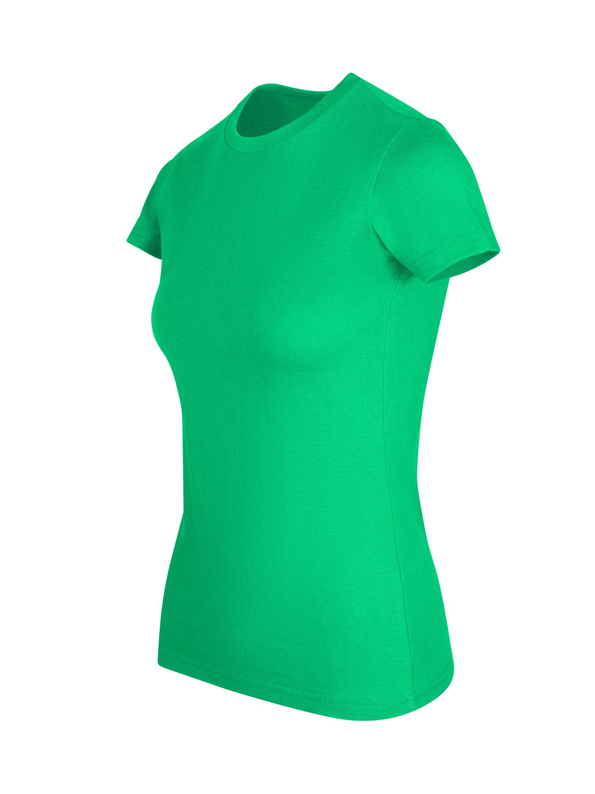Womens Slim Fit Tee - Emerald Green - Side