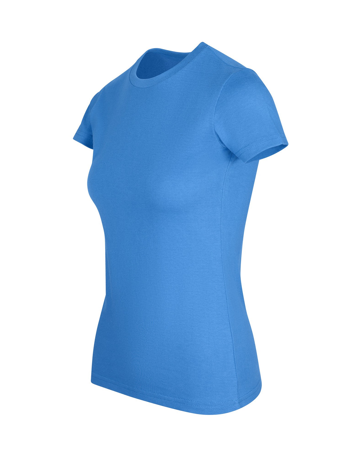 Womens Slim Fit Tee - Pacific Blue - Side