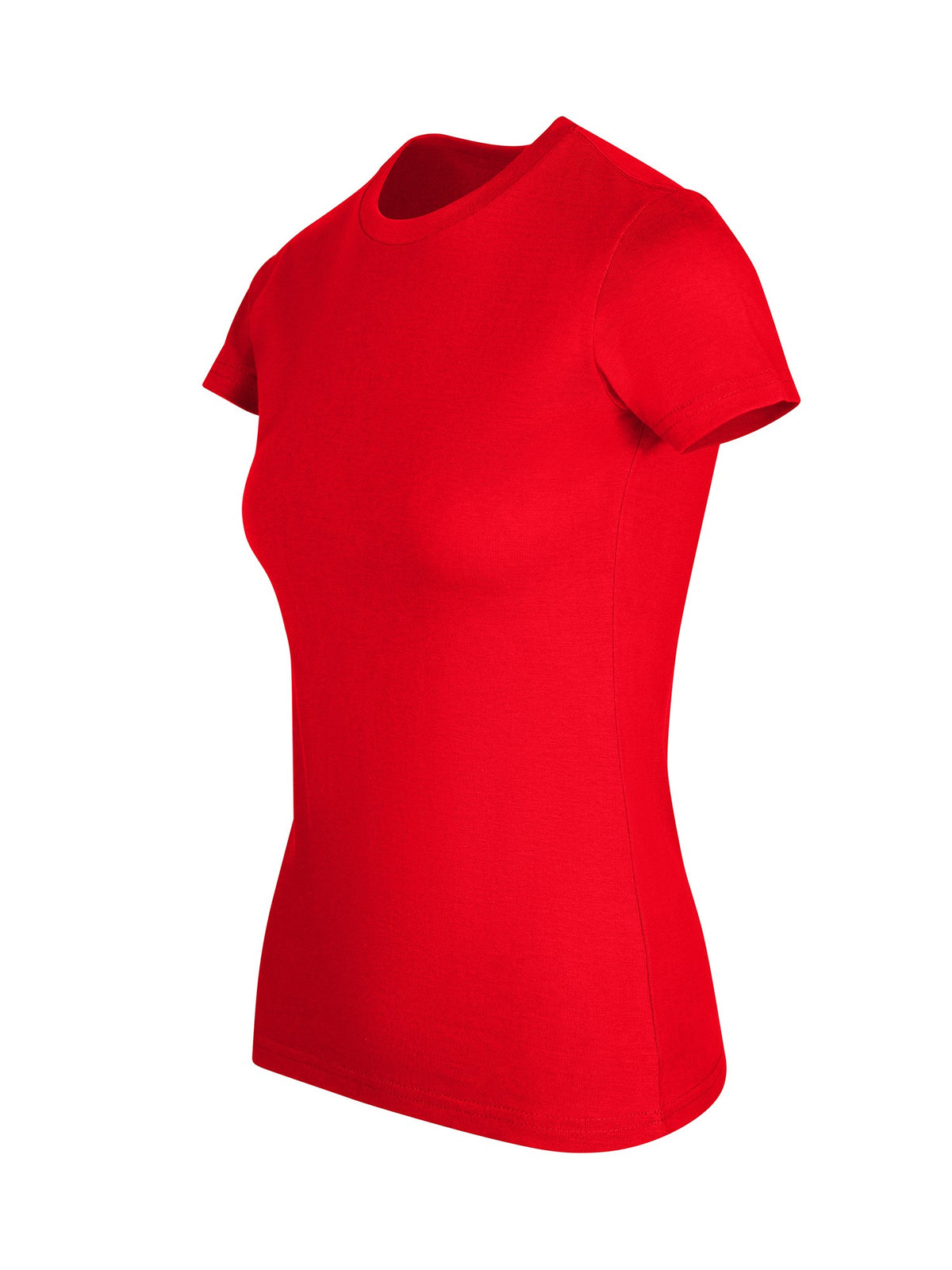 Womens Slim Fit Tee - Red - Front