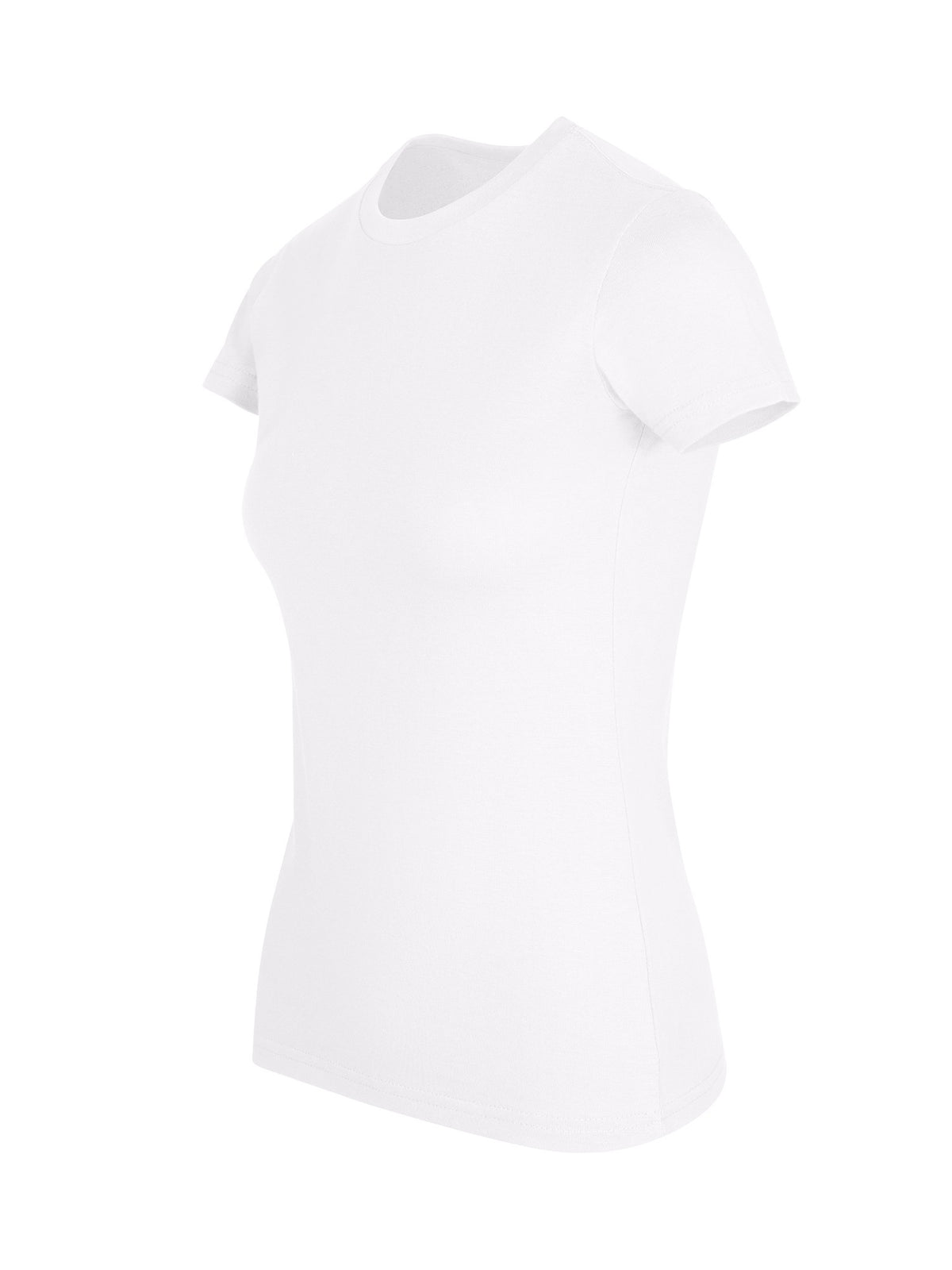Womens Slim Fit Tee - White - Side