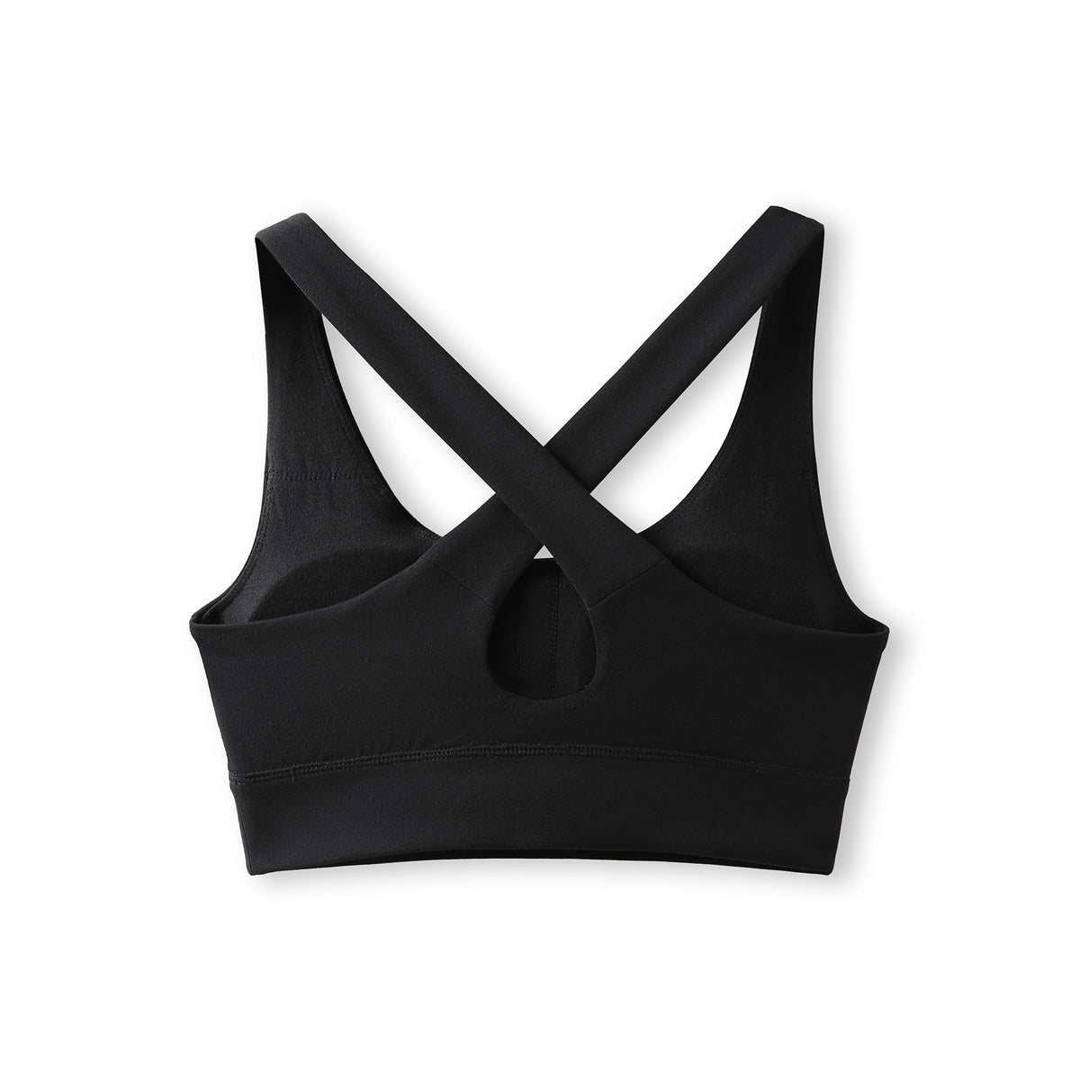 220gsm High Rise Women's self-bra / 4-way stretch top - Black - Back