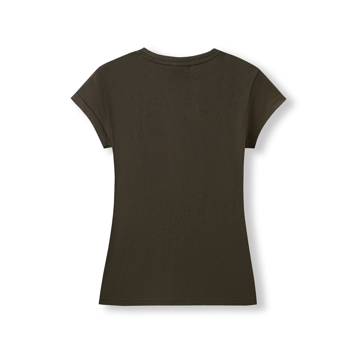 Women's V-neck T-shirt - Brown - Back