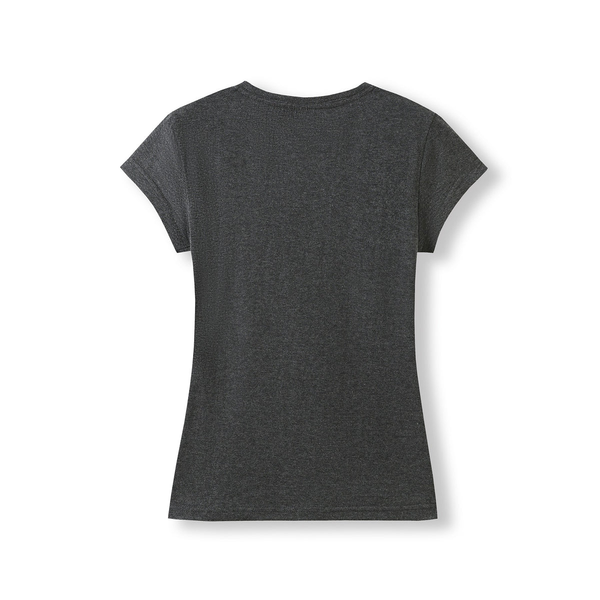Women's V-neck T-shirt - Charcoal Marl - Back