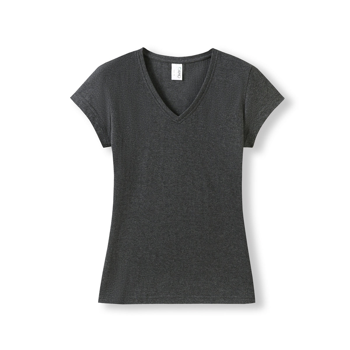 Women's V-neck T-shirt - Charcoal Marl - Front