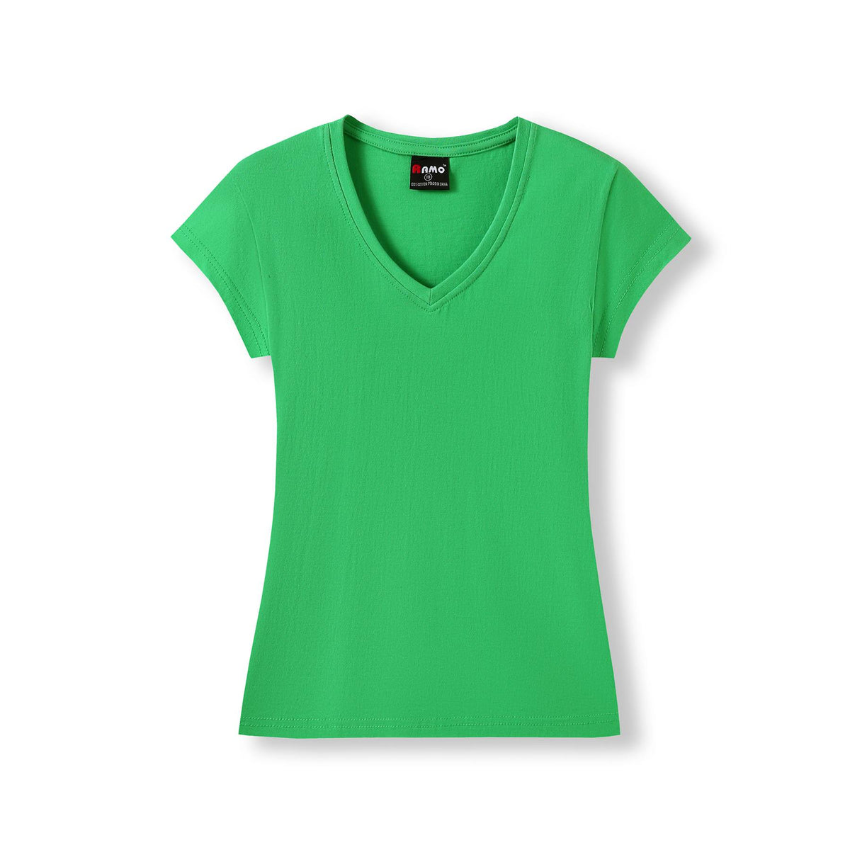 Women's V-neck T-shirt - Emerald Green - Front