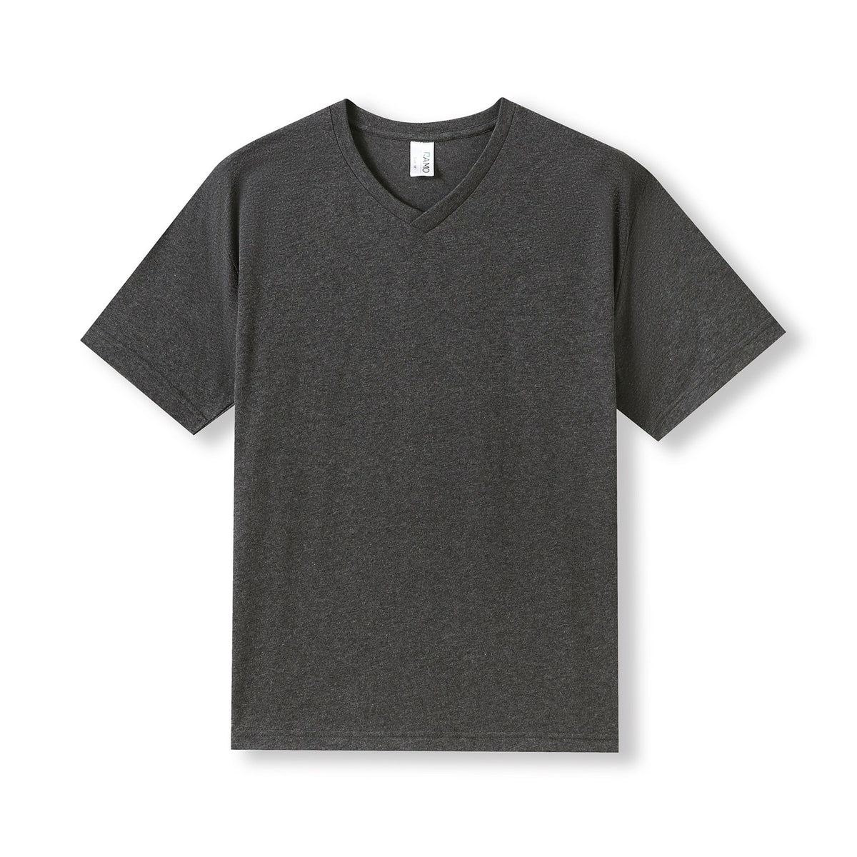 Men's / Unisex V-Neck T-shirt - Charcoal Marl - Front