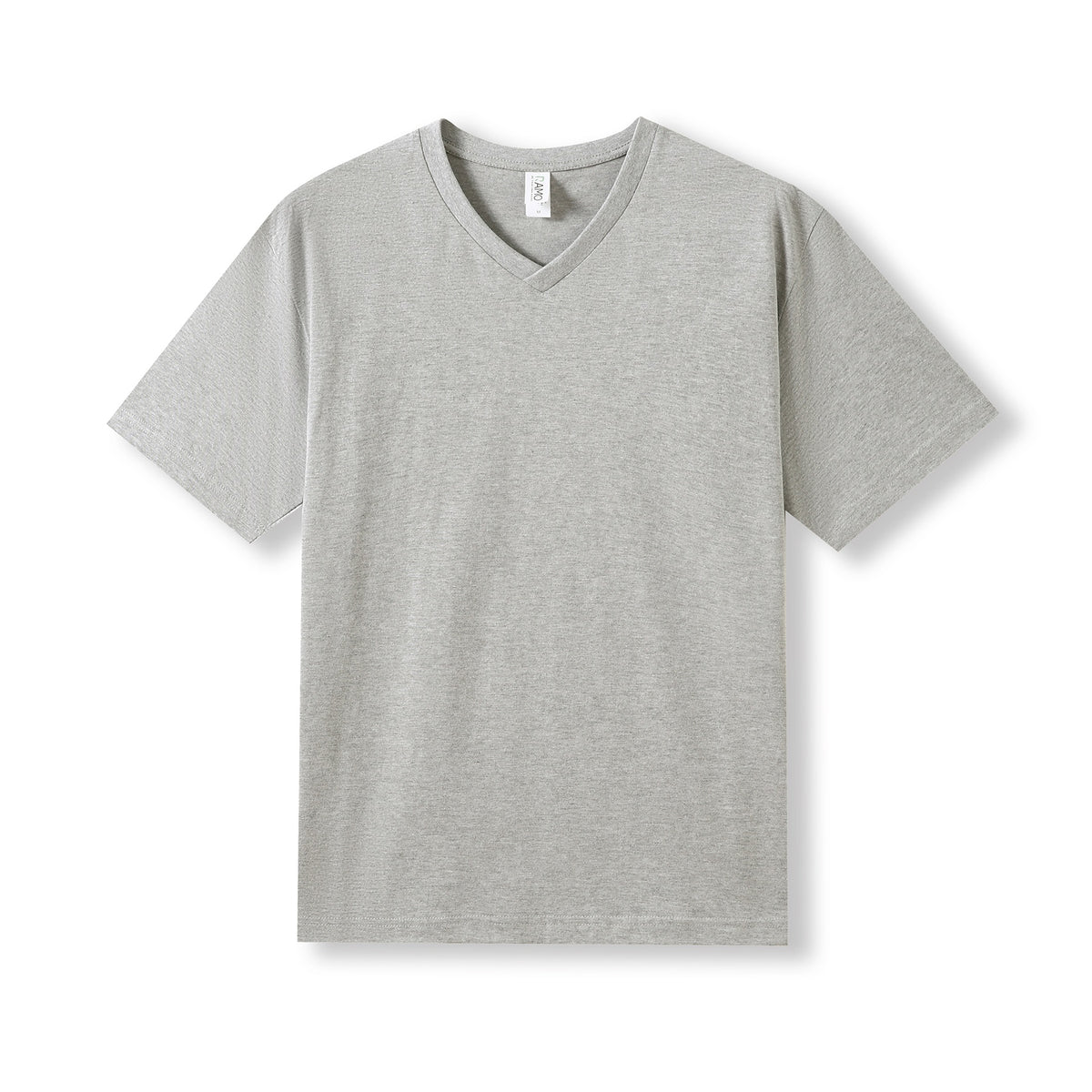 Men's / Unisex V-Neck T-shirt - Grey Marl - Front