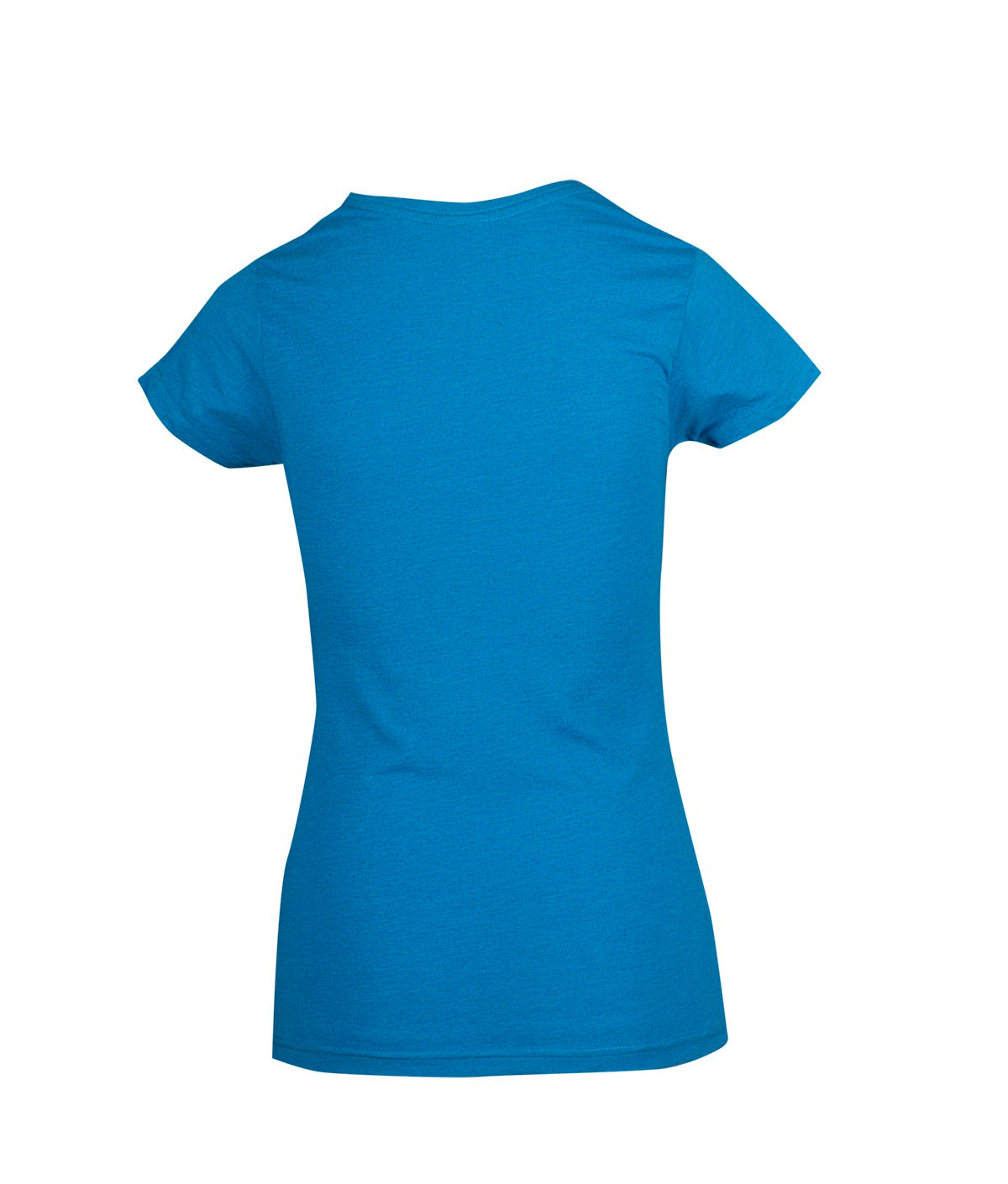 Womens Marl V-neck T-shirt - Azure Marl - Back