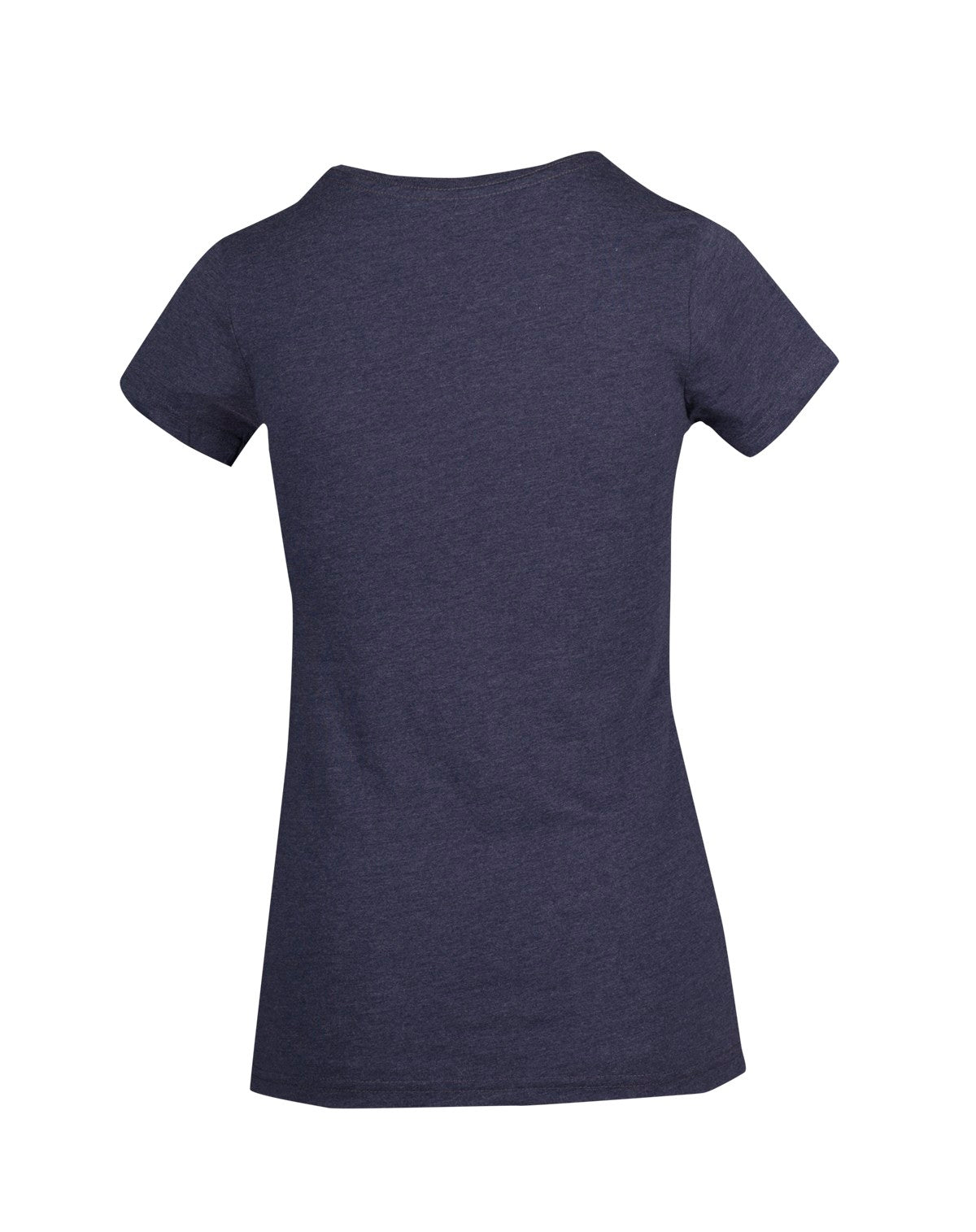 Womens Marl V-neck T-shirt - Navy Marl - Back