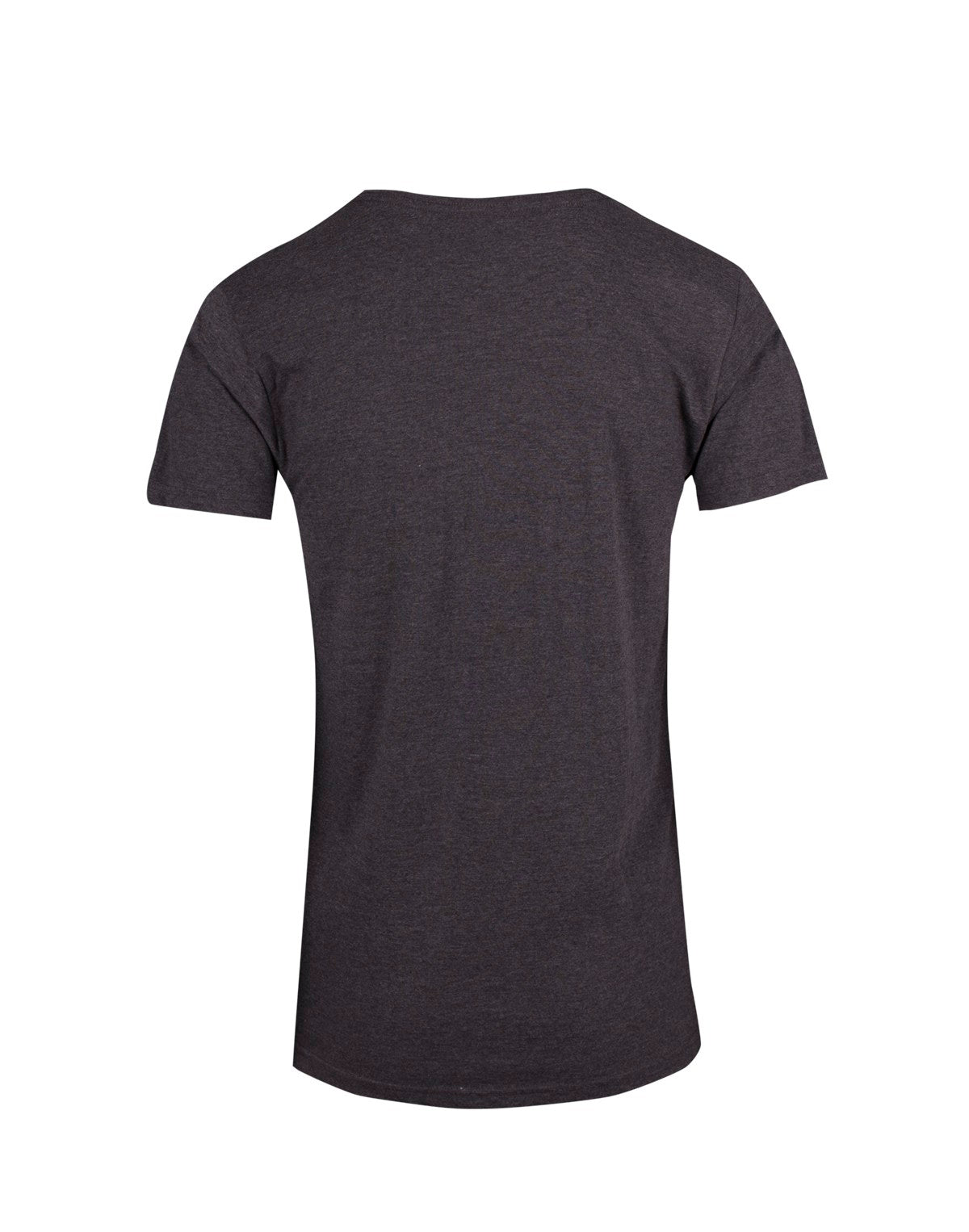 Mens Marl V-neck T-shirt - Dark Marl - Back