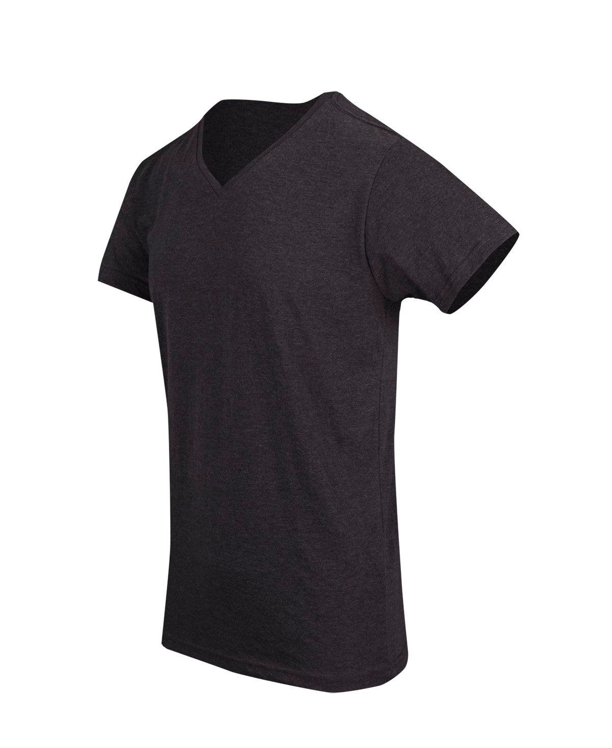 Mens Marl V-neck T-shirt - Dark Marl - Side