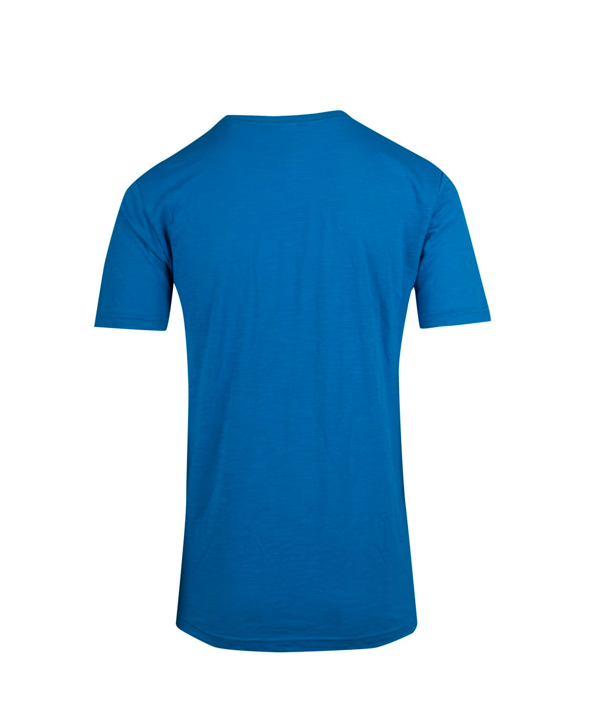 Men's / Unisex Raw Cotton Wave T-shirt - Azure - Back