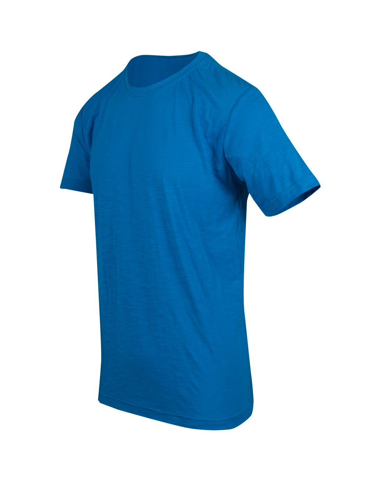 Men's / Unisex Raw Cotton Wave T-shirt - Azure - Side