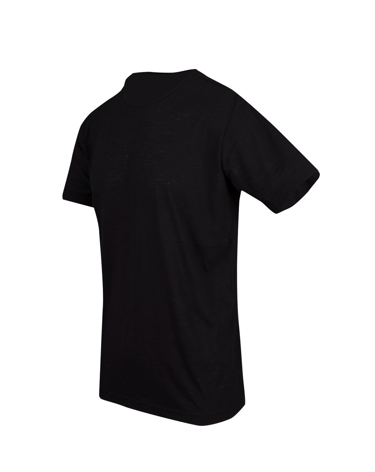 Men's / Unisex Raw Cotton Wave T-shirt - Black - Side