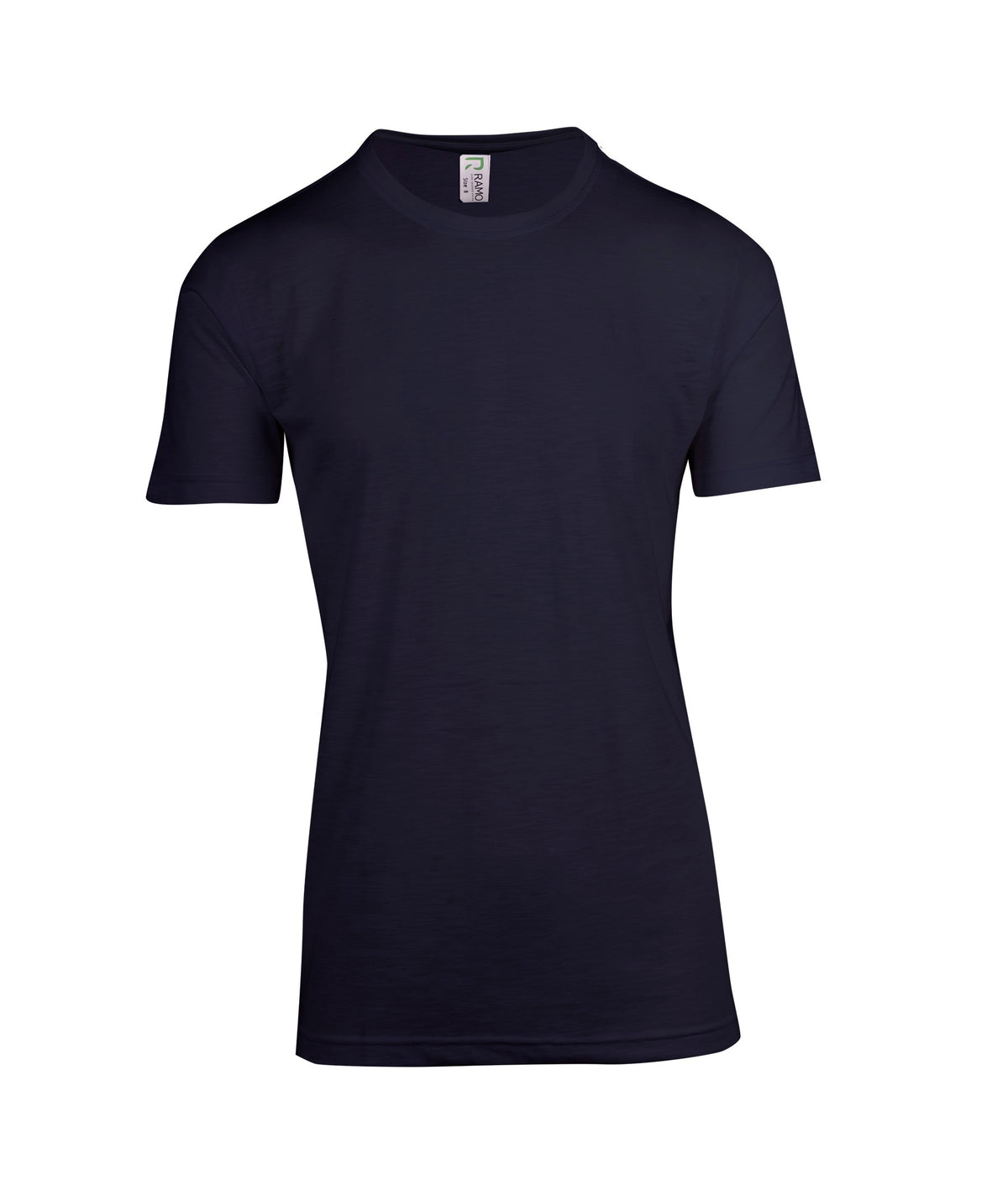 Men's / Unisex Raw Cotton Wave T-shirt - Navy Blue - Front