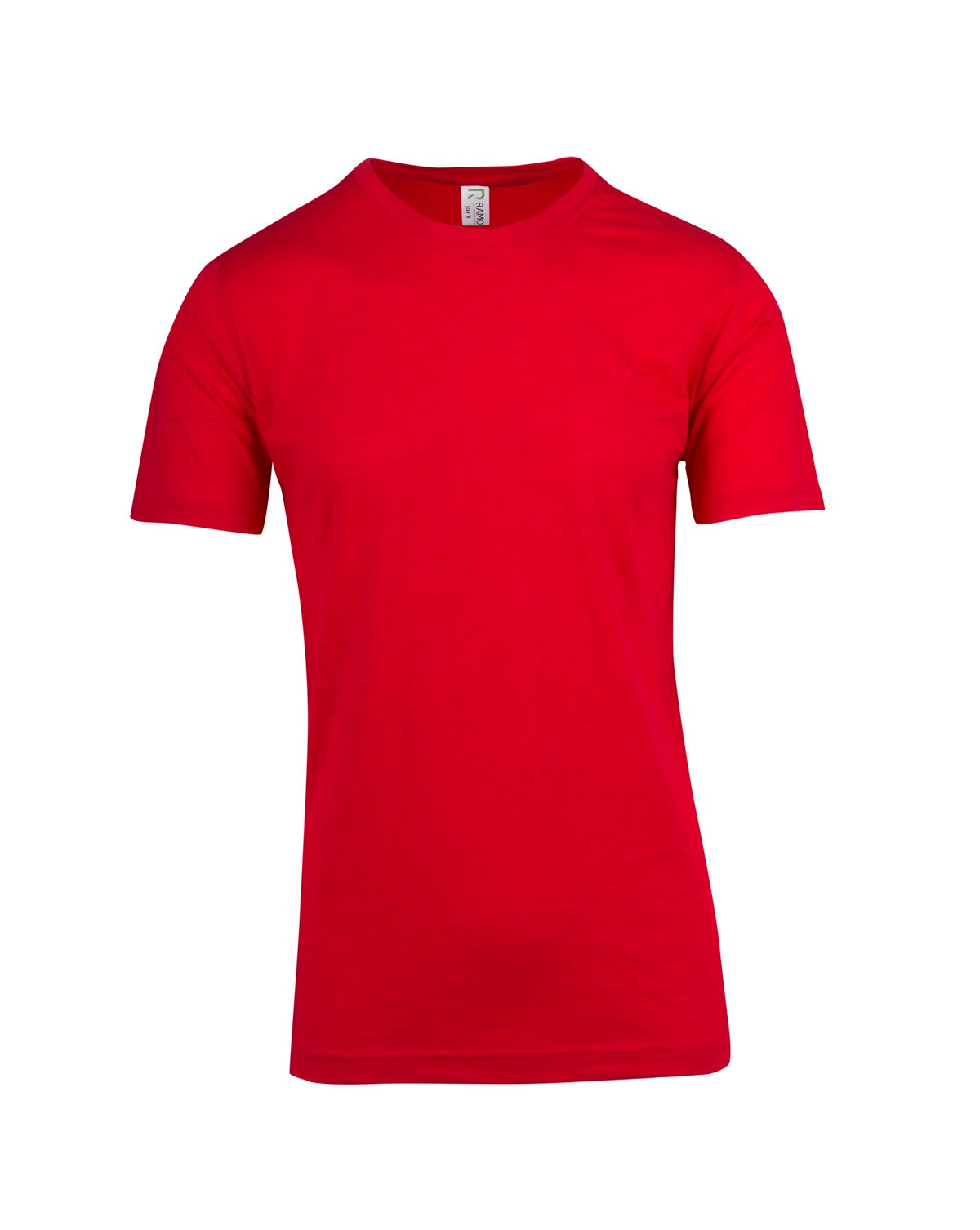Men's / Unisex Raw Cotton Wave T-shirt - Red - Front
