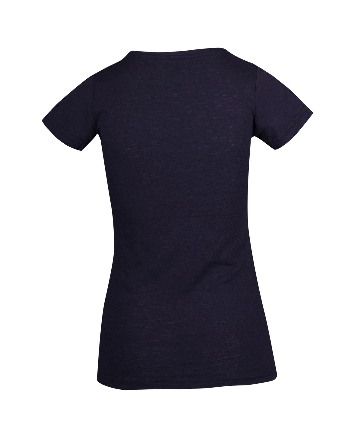 Women's Raw Cotton Wave T-shirt - Navy Blue - Back