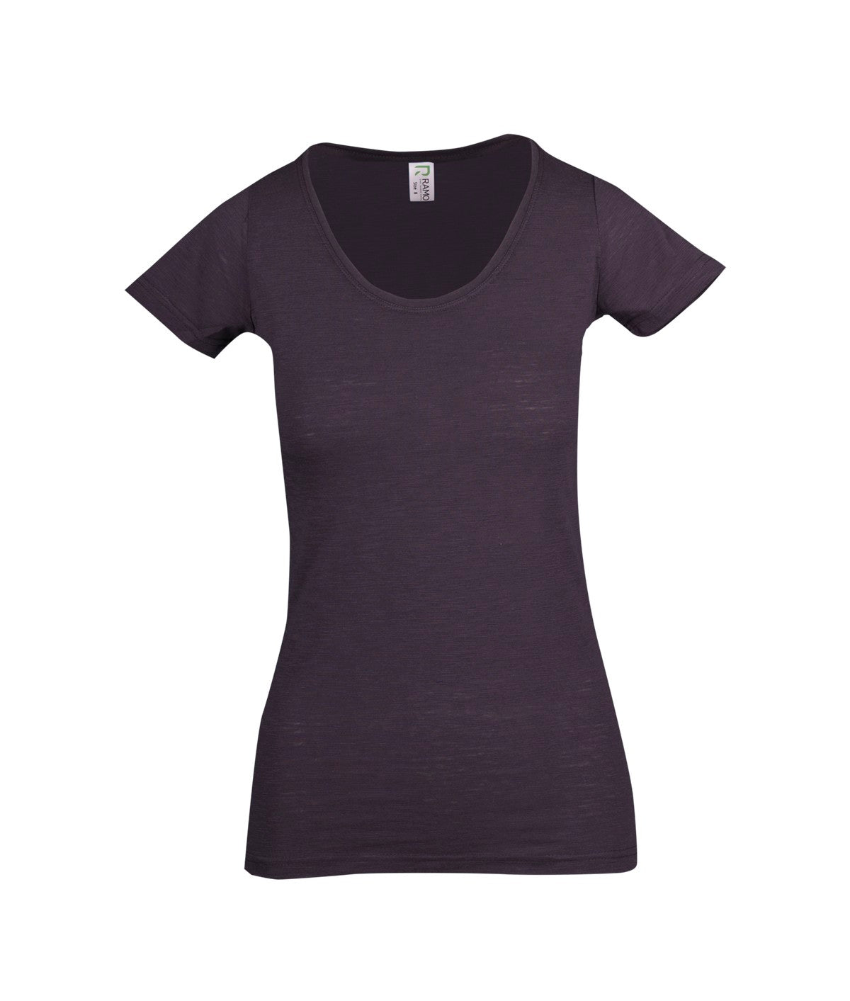 Women's Raw Cotton Wave T-shirt - Charcoal - Front