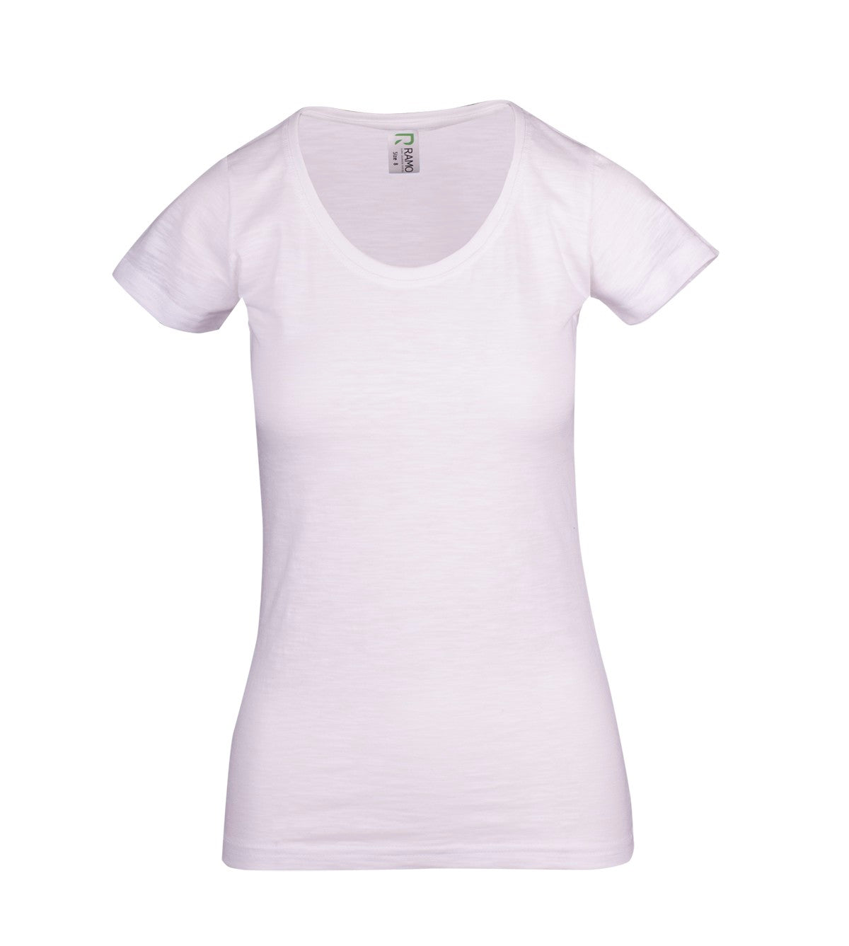 Women's Raw Cotton Wave T-shirt - White - Front