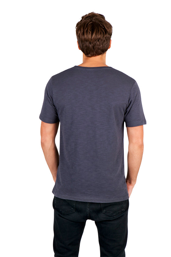 Men's  / Unisex Raw Cotton Wave  V Neck T-shirt - view