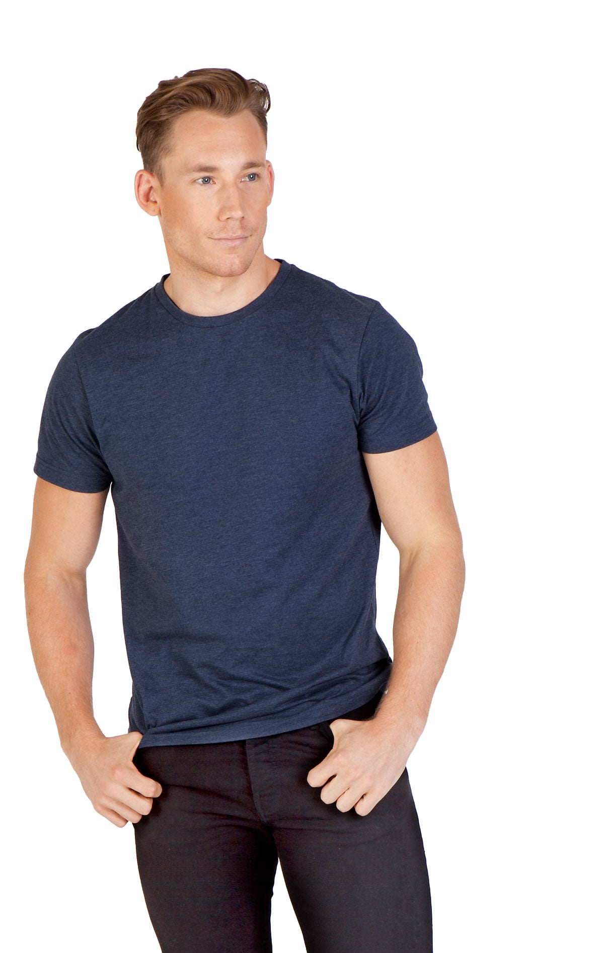 Men's / Unisex Marl Crew Neck T-shirt - view