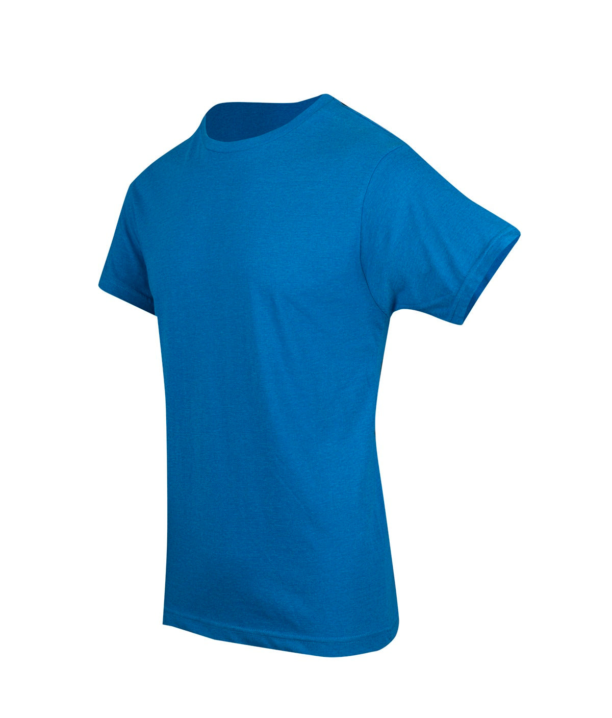 Men's / Unisex Marl Crew Neck T-shirt - Azure Marl - Side